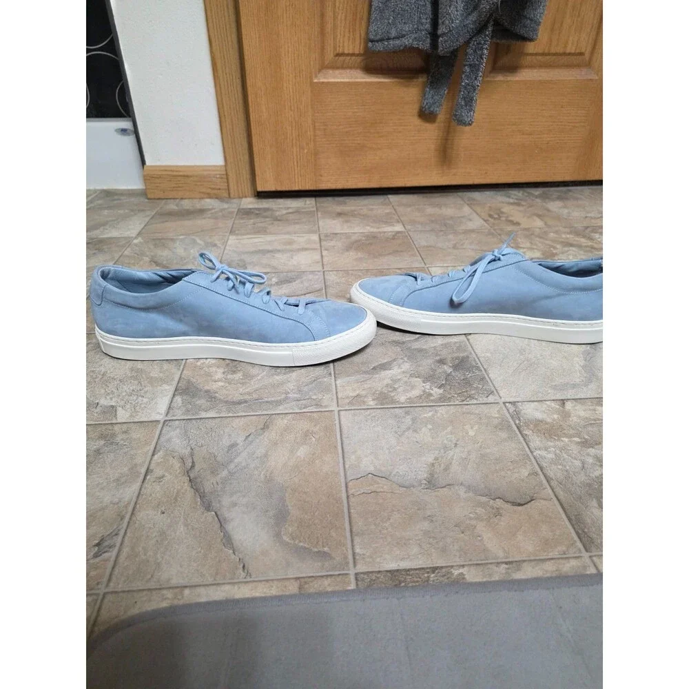 COMMON PROJECTS OG Achilles‎ Low Sneakers in Powder Blue Nubuck Leather EU 45 12